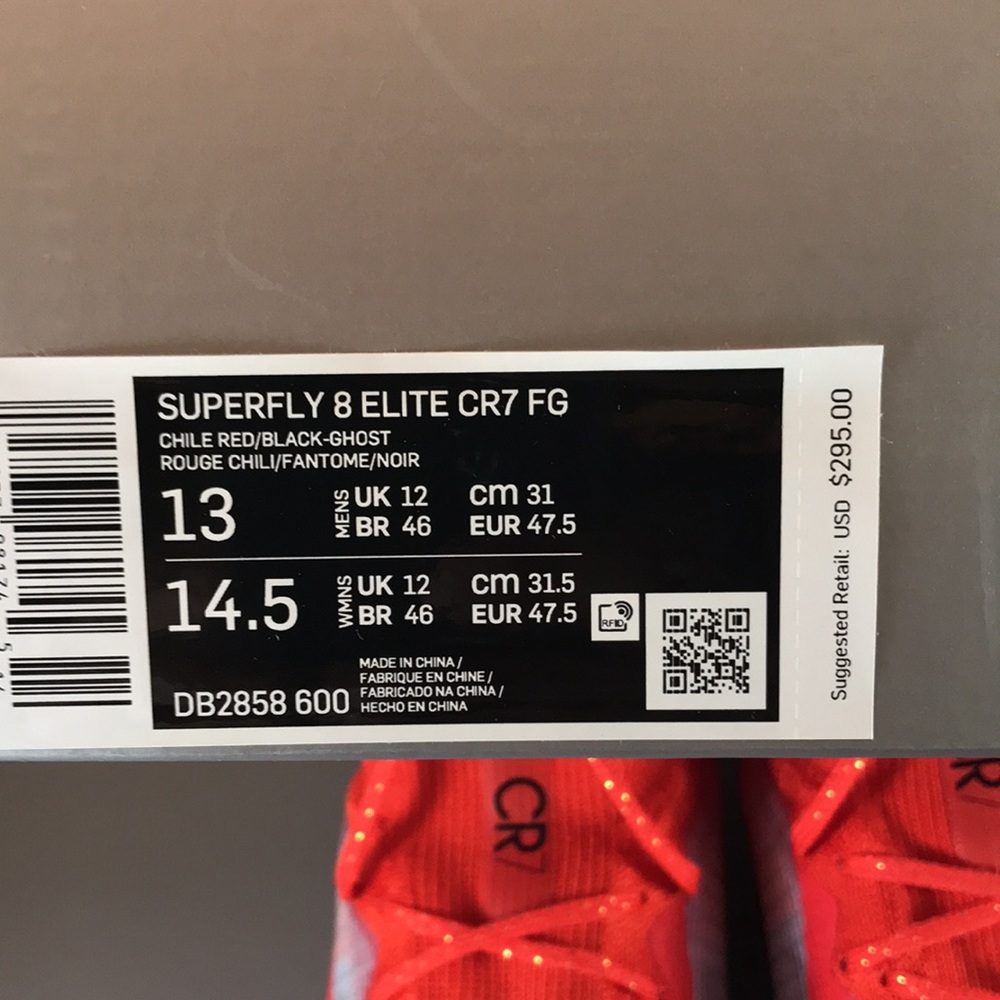 Nike Mercurial Superfly 8 Elite CR7 FG ‘Chile Red’ - Picture 9 of 13